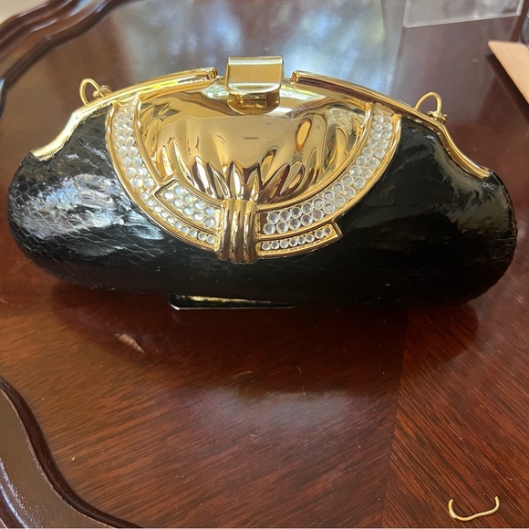 Vintage leather evening bag - Picture 4 of 13